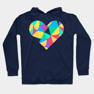 geometric colorful heart Hoodie